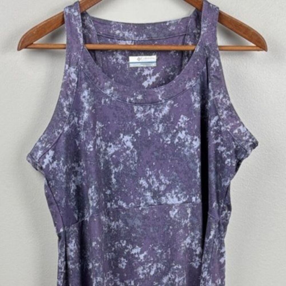 Columbia Purple Patterned Midi Dress athleisure Large tank summer beach